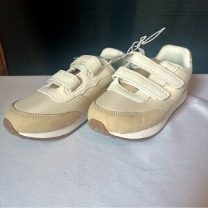 Kids Cream Velcro Sneakers
